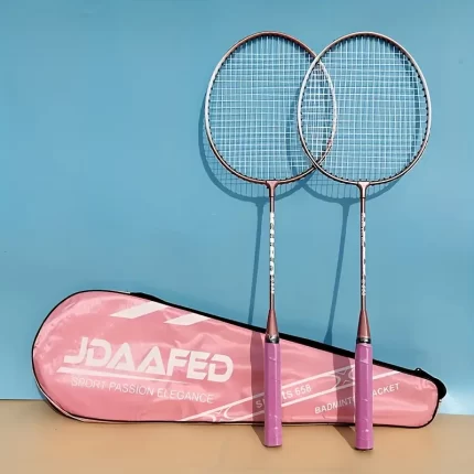 New Sporty And Elegant Badminton Rackets in Blue And Pink, Made of Iron, Perfect for Celebrations Like Valentine'S Day, Christmas, Halloween, And New Year.