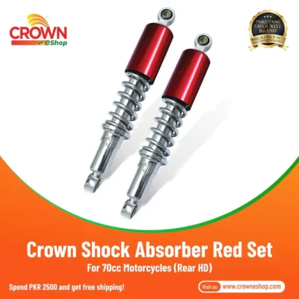 Crown Shock Absorber Set Rear Red for 70cc Motorcycles