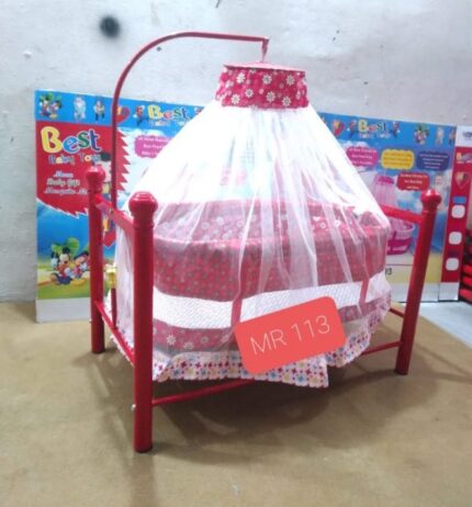 Baby Swing Cot Cradle Dual Stands Support along with Mosquito Net -