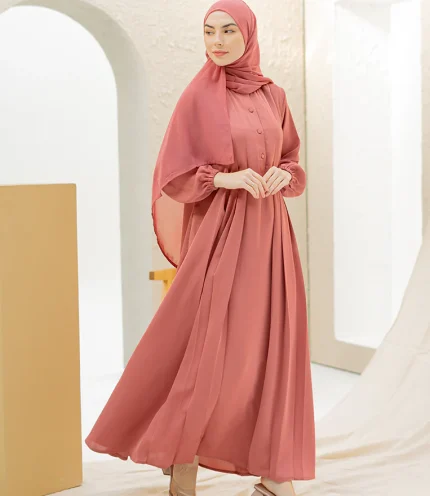 Pink Abaya Zayd Maxi Abaya- Tea Pink