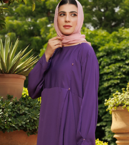 New Abaya Open with Elasticated Cuffs – Deep Pacific