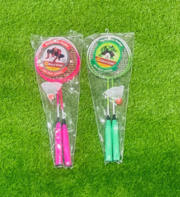 Kids Badminton rackets 1 pair with one shuttle in premium quality (4 to 10 Years) in Multicolors