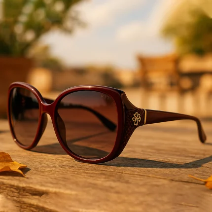 PRSR Inspired Elegance Maroon Sunglasses