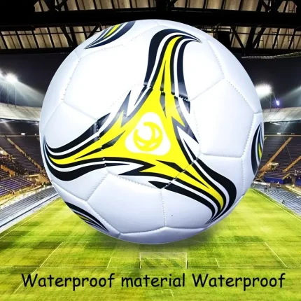 Professional Youth Soccer Ball, Size 5, Durable PVC Material, Ideal for Training, Entertainment & Outdoor Competitions, White