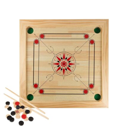 24, inch Carrom Board Game High Quality Lasani Wood Free Coin Striker Powder