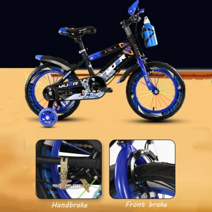 Kids' All-Terrain Bicycle with Training Wheels & Water Bottle Holder - Sturdy Frame, Adjustable Seat & Handlebars, 35.56cm Wheels, 3810.18 KG Capacity