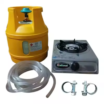 100% Orginal 5 kg BGC LPG Composite Cylinder [Regulator,Single Auto LPG Stove ,12 Feet Pipe And 2 Clumps] All over Pakistan Home delivery