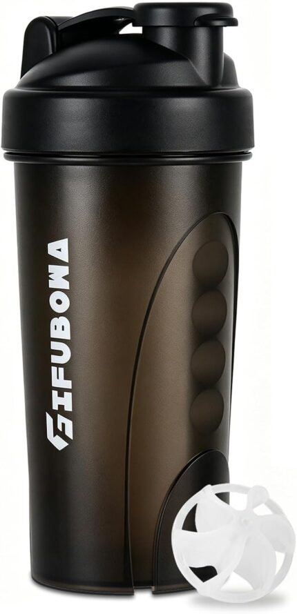 Shaker Bottle 28oz shake bottle for Protein Mixes or Powdered Drinks for Gym Sport (Black)