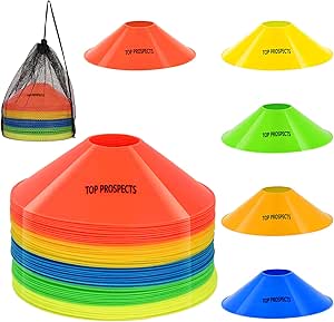 Training Cones Discs Plates Sport Soccer Training Sign Dish Cones Marker Discs Marker Bucket Football Training Sign Dish Agility Training Cones Multicolor Flexible Durable, Training Equipment for Football, Basketball, Agility, Field Marker, Spot Marker