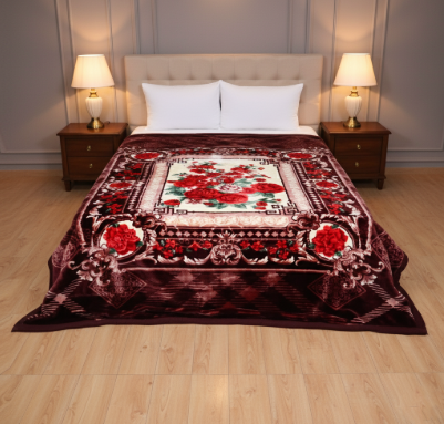 Plushmink Empire Double Ply Blanket - Soft, Warm, King Size (220 x 240 cms), For A Trendy Looking Home Bed – Multicolor