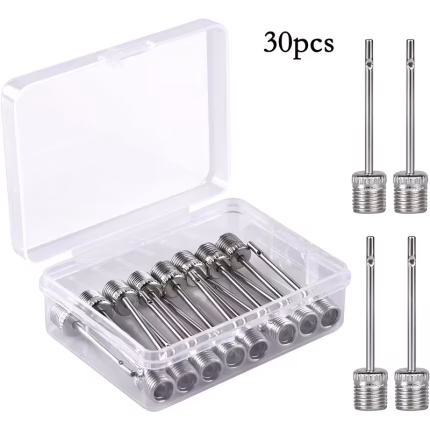 30pcs Air Pump Needle, Premium Inflation Needles, Pump Needle for Football, Basketball, Soccer, Volleyball Or Rugby with Portable Storage Box