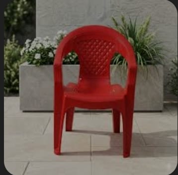 Jai MATA DI Furniture Home |ofc|Garden|Multipurpose use Chair,Red